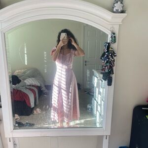 Elegant Pink Maxi Dress
